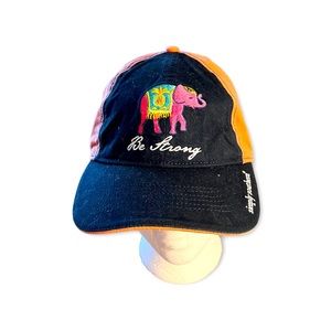 Simply Southern “Be Strong” Embroidered Elephant Hat OS Adjustable Strap